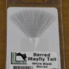 Hareline BARRED MAYFLY TAIL #1 WHITE BLACK BARRED